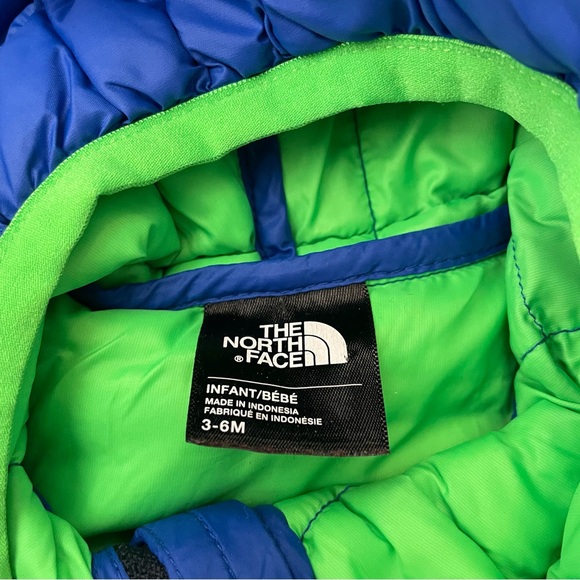 The North Face Infant ThermoBall Eco Hoodie Jacket Blue/Green 3-6M - Picture 4 of 8